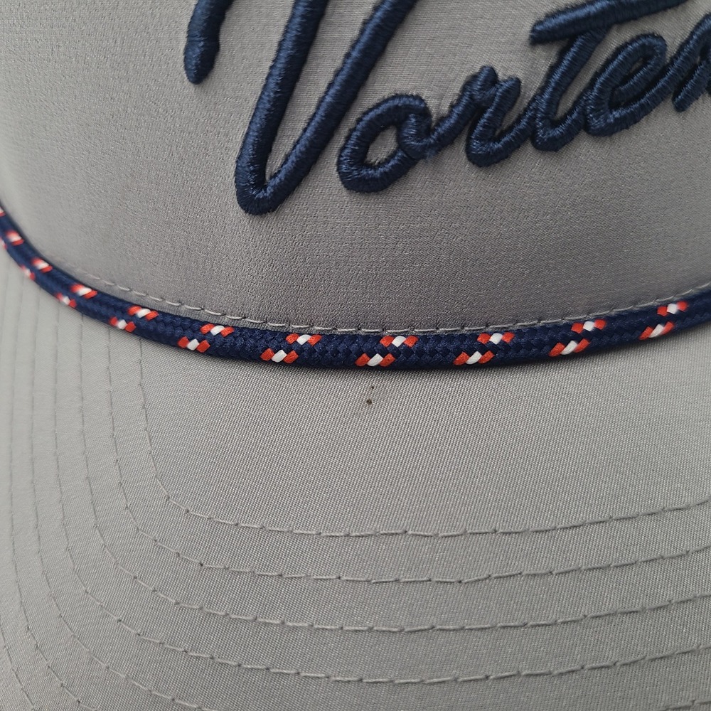 Vortex Golf Hat Snapback Gray Blue Red Rope Laser Cut Mesh Performance Script - Picture 4 of 14